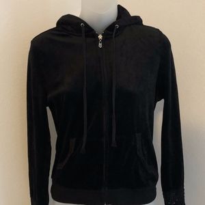 💫 BCBG MaxAzaria • Velour Hooded Sweater